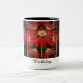 Schöne Red Daisy Tasse Zwei-Tone-Tasse, 15 oz (Mittel)