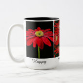 Schöne Red Daisy Tasse Zwei-Tone-Tasse, 15 oz (Links)