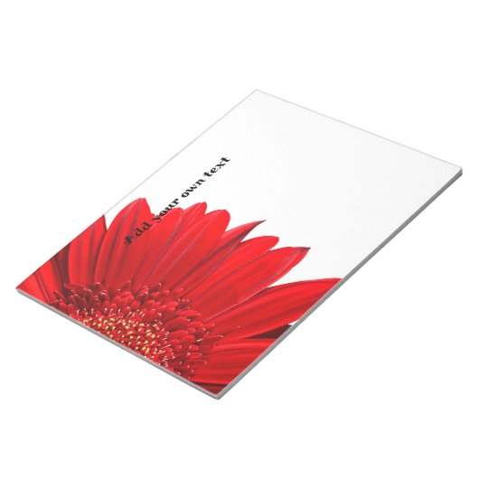 Schöne Red Daisy Template Notizblock (angewinkelt)