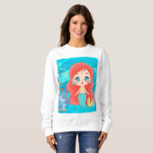 Schöne RED HAIR Meerjungfrau spielt Sweatshirt (Vorne ganz)