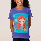 Schöne RED HAIR Meerjungfrau spielt T-Shirt (Vorderseite)