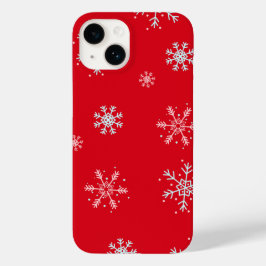 Schöne Red Illustration Schneeflocke Red Backgroun Case-Mate iPhone 14 Hülle