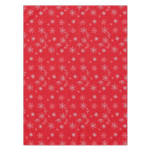 Schöne Red Illustration Schneeflocke Red Backgroun Tischdecke (Vorderseite)