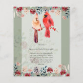 Schöne RED KARDINAL Birds Hochzeit Einladung (Rückseite)