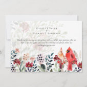 Schöne RED KARDINAL Birds Wedding (Rückseite)