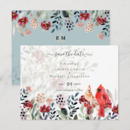 Schöne RED KARDINAL Birds Wedding Postkarte