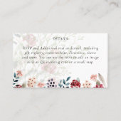 Schöne RED KARDINAL Birds Wedding Visitenkarte (Rückseite)