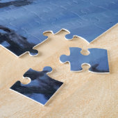 Schöne Red Orange Blue Green Boote in Collioure Puzzle (Seite)