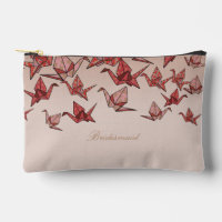 Schöne Red Origami Paper Crane Bridesmaid