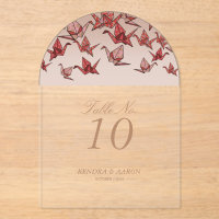 Schöne Red Origami Paper Crane Wedding