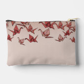 Schöne Red Origami Paper Crane Wedding Zubehörtasche (Rückseite)