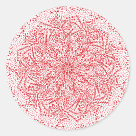 Schöne Red Star Weihnachtsfeiertage Briefmarke Runder Aufkleber