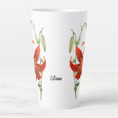 Schöne Red Tiger Lily Floral Coffee Tasse (Vorderseite)