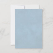 Schöne Reflektion dusty Blue Rose Wedding RSVP Karte (Rückseite)