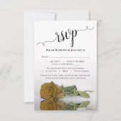 Schöne Reflektion Golden Ochre Rose Hochzeit RSVP Karte (Vorderseite)