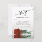 Schöne Reflektion Rost Orange Rose Hochzeit RSVP Karte (Vorderseite)