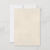 Schöne Reflektion von Elfenbein- oder Weißrosenhoc RSVP Karte (Rückseite)