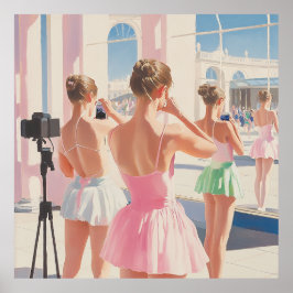 Schöne Reflektionen: Moderne Ballet Kunst Poster