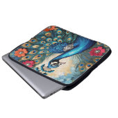 Schöne Regalpfaue mit Edelsteinen Laptopschutzhülle (Vorne Knopf)