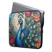 Schöne Regalpfaue mit Edelsteinen Laptopschutzhülle (Vorderseite Links)