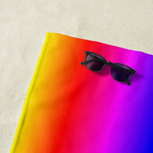 Schöne Regenbogen-Farben - Neon Strandtuch