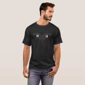 Schöne Regenbogen-Katzenaugen T-Shirt (Vorne ganz)
