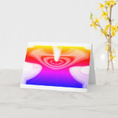 Schöne Regenbogen-Kometen-Kunst Karte (Gelbe Blume)
