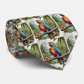 Schöne Regenbogen Parrots Necktie Krawatte (Gerollt)