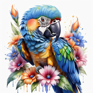 Schöne Regenbogen Parrots Necktie Krawatte