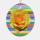 Schöne Regenbogen-Rose Keramik Ornament (Links)