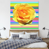 Schöne Regenbogen-Rose Leinwanddruck (Insitu (Schlafzimmer))