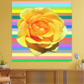 Schöne Regenbogen-Rose Leinwanddruck (Insitu (Wohnzimmer))