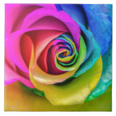 Schöne Regenbogen-Rosen-Keramik-Fliese Fliese (Vorderseite)