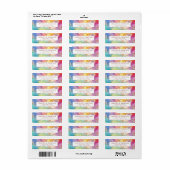 Schöne Regenbogen-Rücksendeadress-Etiketten (Vorne)