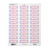 Schöne Regenbogen-Rücksendeadressetiketten (Vorne)