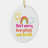 Schöne Regenbogen-, Sonne- und Cloud-Keramik Keramik Ornament (Rechts)