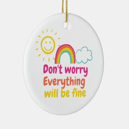 Schöne Regenbogen-, Sonne- und Cloud-Keramik Keramik Ornament (Rechts)