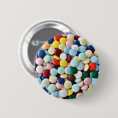Schöne Regenbogenbonbons Button (Vorne & Hinten)