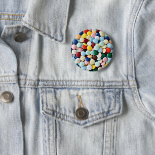 Schöne Regenbogenbonbons Button