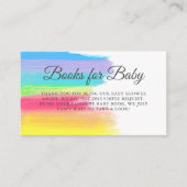 Schöne Regenbogenbücher für Baby Duschbrause Begleitkarte (Vorderseite)