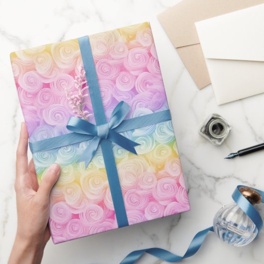 Schöne Regenbogenfarbe nahtlos Gemustert Geschenkpapier (Schenken)