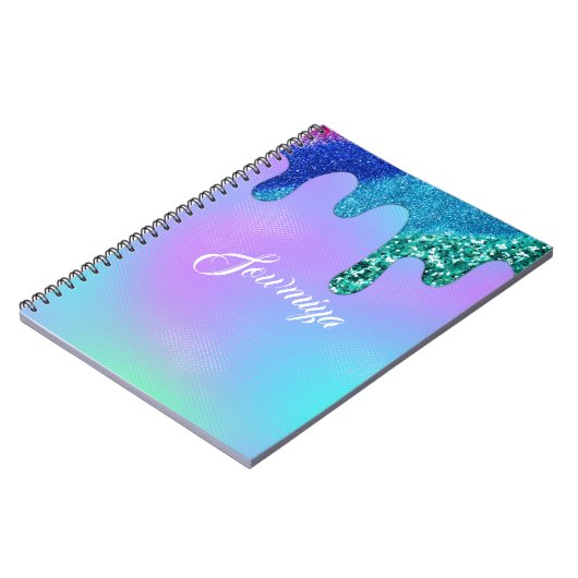 Schöne Regenbogenfarbe personalisiert Notizblock (Linke Seite)