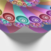 Schöne Regenbogenfarben Abstrakte Fraktal-Kunst Geschenkpapier (Ecke)