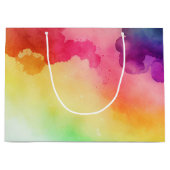 Schöne Regenbogenfarben Abstraktes Design Große Geschenktüte (Vorderseite)