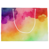 Schöne Regenbogenfarben Abstraktes Design Große Geschenktüte (Rückseite)
