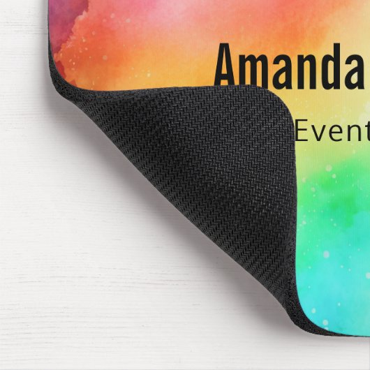 Schöne Regenbogenfarben Abstraktes Design Mousepad (Ecke)