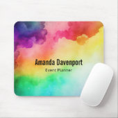 Schöne Regenbogenfarben Abstraktes Design Mousepad (Mit Mouse)