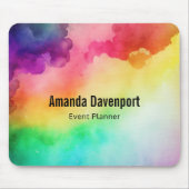 Schöne Regenbogenfarben Abstraktes Design Mousepad (Vorne)