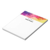 Schöne Regenbogenfarben Abstraktes Design Notizblock (Rotiert)