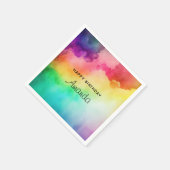 Schöne Regenbogenfarben Abstraktes Design - Party Serviette (Ecke)